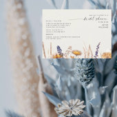 Zachte Crème Gedroogde Bloemen Bruiloft Feest Kaart