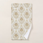 Zachte Crème Handdoeken Victoriaanse Damast Bad Ac (Handdoek)