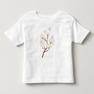  Zachte Crème Magnolia Bloesemtak Grafisch met Kinder Shirts