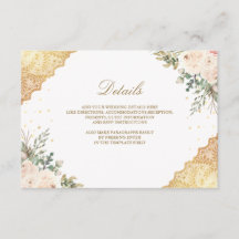 Zachte Crème Rozen Gouden Kant Trouwdetails