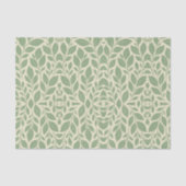 Zachte Crème & Salie Botanisch blad Tissuepapier (Voorkant)