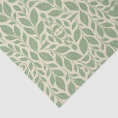 Zachte Crème & Salie Botanisch blad Tissuepapier (Detail)