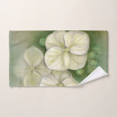 Zachte crème Witte pasta Hydrangea Floral Bad Handdoek (Handdoek)