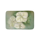 Zachte crème Witte pasta Hydrangea Floral Badmat (Voorkant)