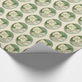 Zachte crème Witte pasta Hydrangea Floral Cadeaupapier (Hoek)