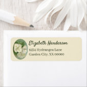 Zachte crème Witte pasta Hydrangea Floral Etiket (Insitu)