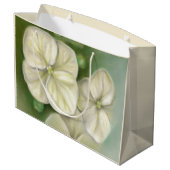 Zachte crème Witte pasta Hydrangea Floral Groot Cadeauzakje (Achterkant Gekanteld)