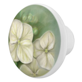 Zachte crème Witte pasta Hydrangea Floral Keramische Knop