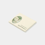 Zachte crème Witte pasta Hydrangea Floral Post-it® Notes (Schuin)