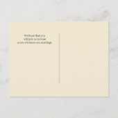 Zachte crème Witte pasta Hydrangea Floral Save Dat Aankondigingskaart (Achterkant)