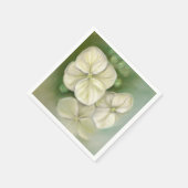 Zachte crème Witte pasta Hydrangea Floral Servet (Hoek)