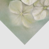 Zachte crème Witte pasta Hydrangea Floral Tissuepapier (Detail)