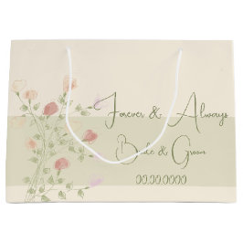 Zachte crèmeroze roze, roze en doorschijnend groot cadeauzakje