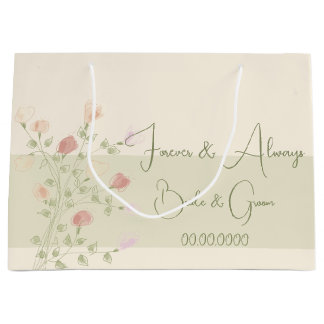 Zachte crèmeroze roze, roze en doorschijnend groot cadeauzakje