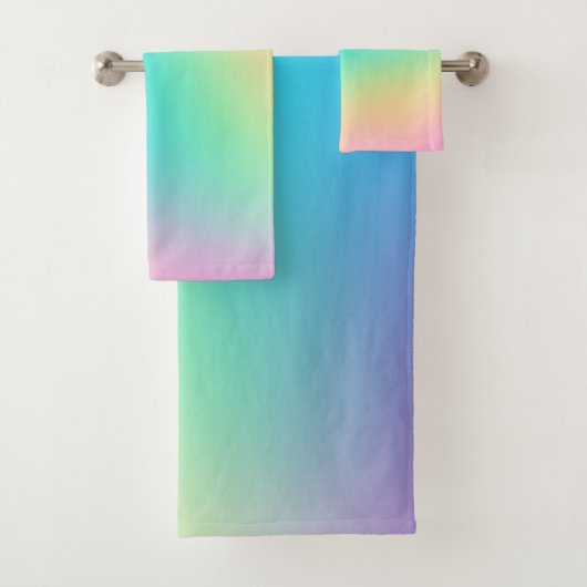 Zachte curmatische regenbooggradiënt bad handdoek (Insitu)