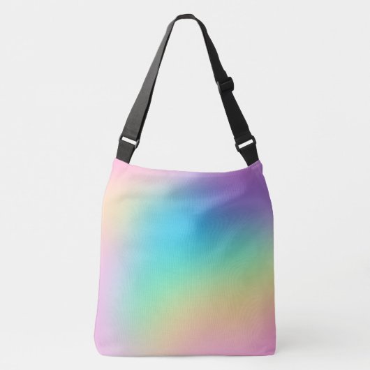 Zachte curmatische regenbooggradiënt crossbody tas (Voorkant)