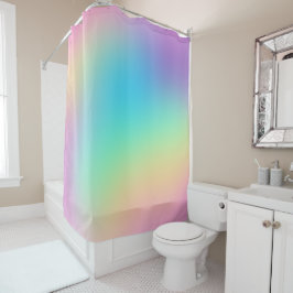 Zachte curmatische regenbooggradiënt douchegordijn