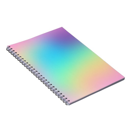 Zachte curmatische regenbooggradiënt notitieboek (Rechterzijde)