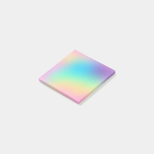 Zachte curmatische regenbooggradiënt post-it® notes (Schuin)