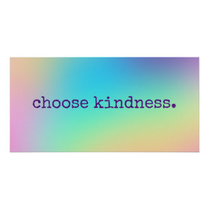 Zachte cursieve regenbooggradiënt "Kindheid kiezen Perfect Poster