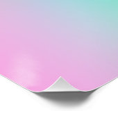 Zachte cursieve regenbooggradiënt "Kindheid kiezen Perfect Poster (Hoek)