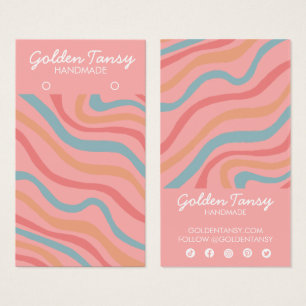 Zachte curven Roze die juwelen-beeldschermkaart ve Visitekaartje