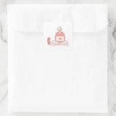 Zachte Cute Aesthetic Meisje Sticker (Tas)