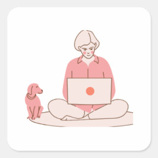 Zachte Cute Aesthetic Meisje Sticker