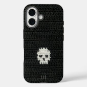 Zachte Cute Goth gehaakte schedel garen aangepaste Case-Mate iPhone Case (Achterkant)