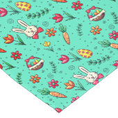 Zachte Cyaan Easter Pattern Table Runner Korte Tafelloper (Hoek)