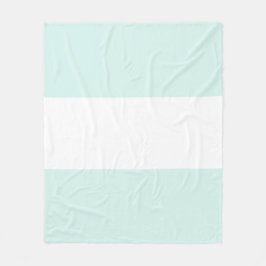 Zachte cyaan groene pastel & witte bar ontwerp fleece deken
