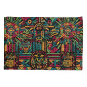 Zachte Cyaan "Verduisterde Zonnen en Piramides" Ka Kussensloop (Achterkant)