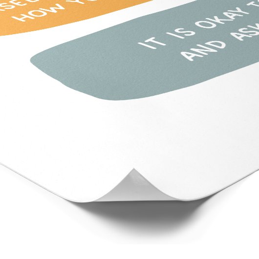 Zachte dagelijkse herinneringen sociaal emotioneel poster (Hoek)