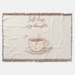 Zachte dagen, warme gedachten - Mooie koffiekop ku Deken