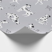 Zachte Dalmatiër Hond Patroon Cadeaupapier (Hoek)