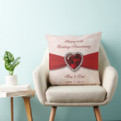 Zachte Damask 40th Wedding Jubileum Sierkussen (Stoel)