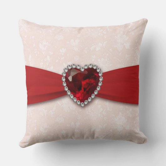 Zachte Damask 40th Wedding Jubileum Sierkussen (Achterkant)