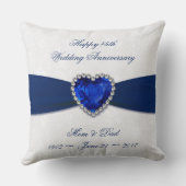 Zachte Damask 45th Wedding Jubileum Sierkussen (Achterkant)