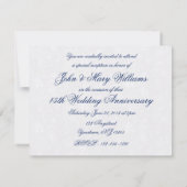 Zachte Damast 45ste Huwelijksjubileum Uitnodiging (Achterkant)