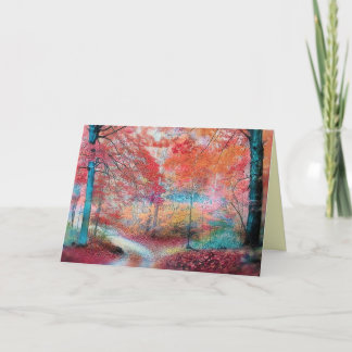 Zachte de herfstregen, de wenskaarten van de kaart