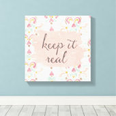 Zachte Deco III | Laat het goed Canvas Afdruk (Insitu (Houten vloer))