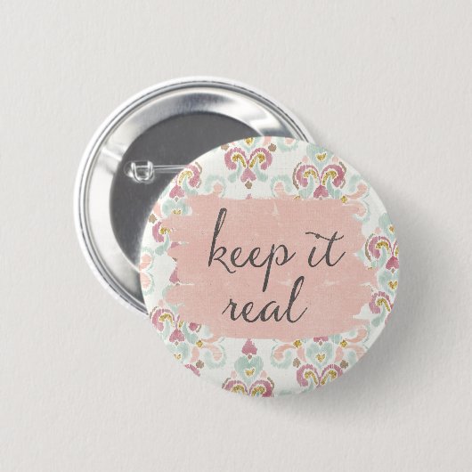 Zachte Deco III | Laat het goed Ronde Button 5,7 Cm (Voorkant /achterkant)