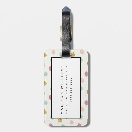 Zachte Deco IV | Good Vibes Bagagelabel (Achterkant verticaal)