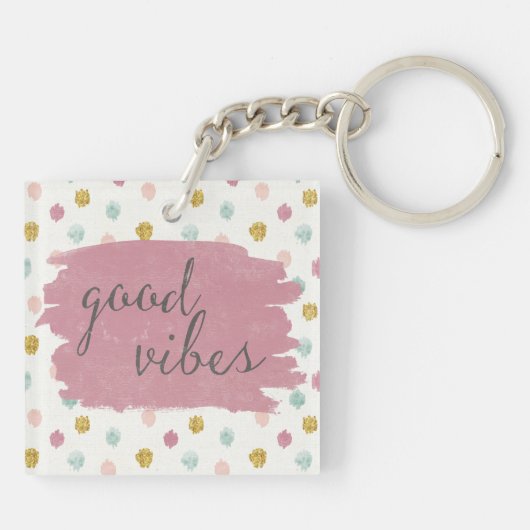 Zachte Deco IV | Good Vibes Sleutelhanger (Achterkant)