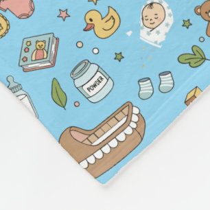 Zachte deken met zachte pastel babynursery-patroon