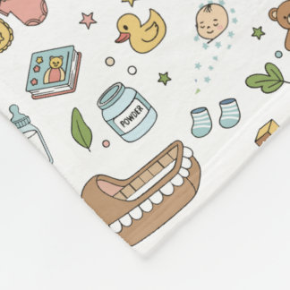 Zachte deken met zachte pastel babynursery-patroon