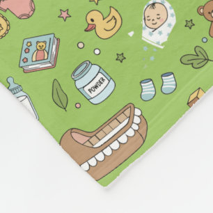 Zachte deken met zachte pastel babynursery-patroon