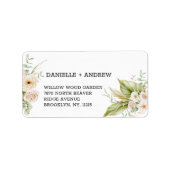 Zachte delicate pampas gras bruiloft etiket (Voorkant)