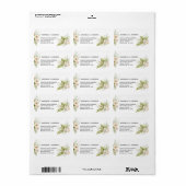 Zachte delicate pampas gras bruiloft etiket (Full Sheet)