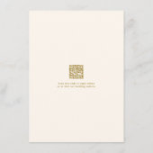 Zachte Delicate Romantische Gouden Crème Bruiloft  Informatiekaartje (Achterkant)